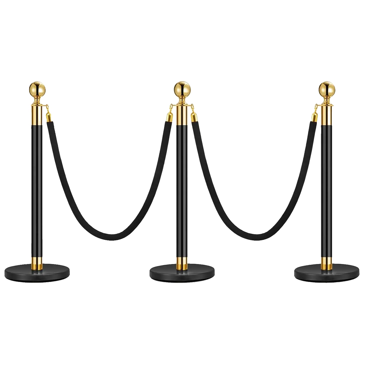 Crowd Control Barrieren, Langlebige Materialien, Elegantes Design, 3 Post