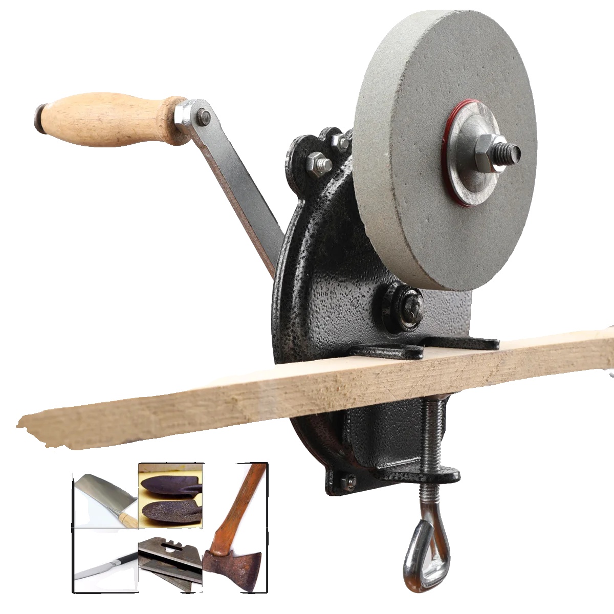 Handmühle, Gusseisen, Doppelkorn-schleifscheibe, 6 Zoll Radgröße, 2,8 Kg Gewicht, Ideal Zum Schärfen Von Messern