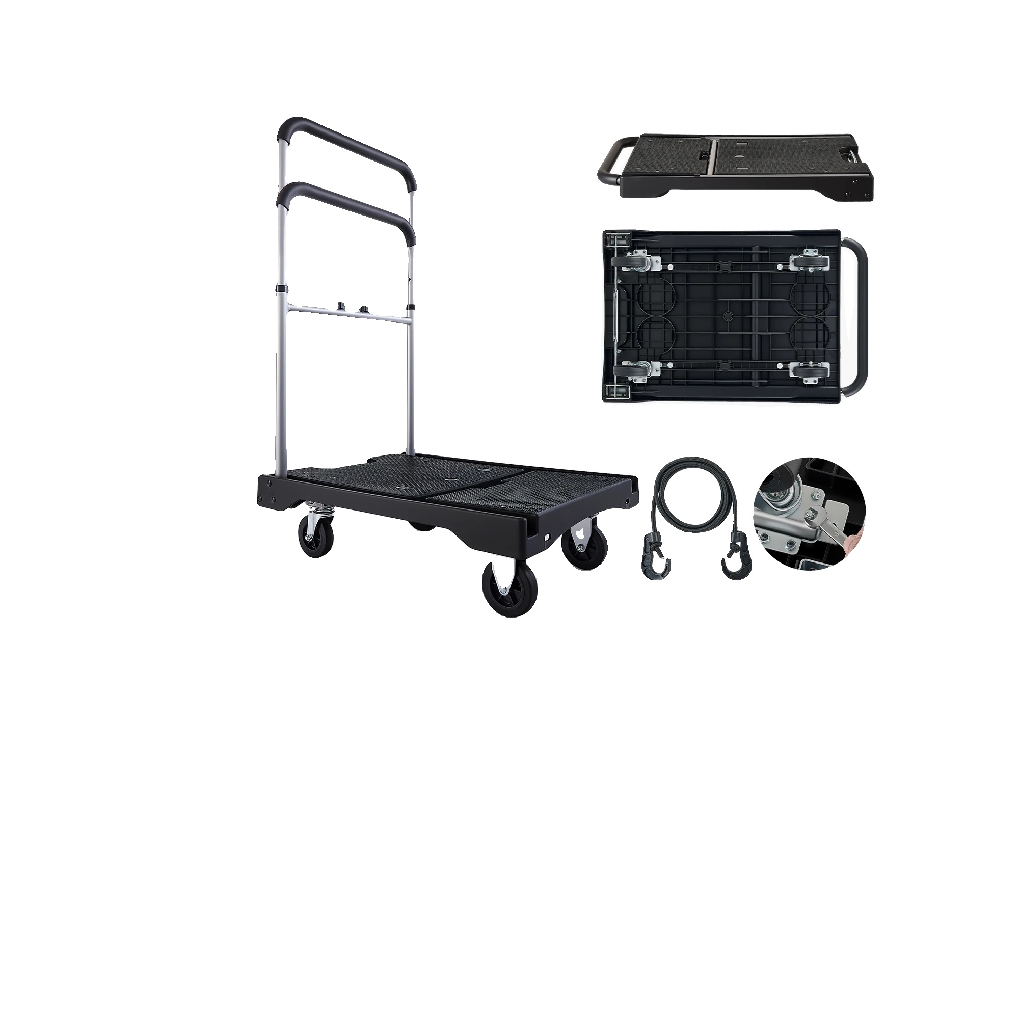 Schubwagen Dolly, Faltbares Design, Schwere Tragfähigkeit, 330lbs