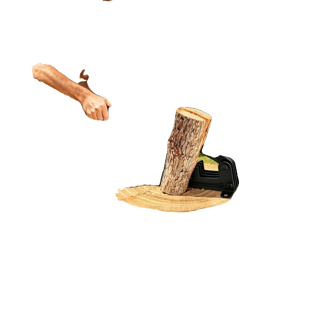 Holzspalter, Gusseisenmaterial, Abmessungen 10 X 43 Cm, Stangenlänge 42 Cm, Griff Längen 40 Cm Und 15 Cm, Geeignet Für Trockenes Weichholz