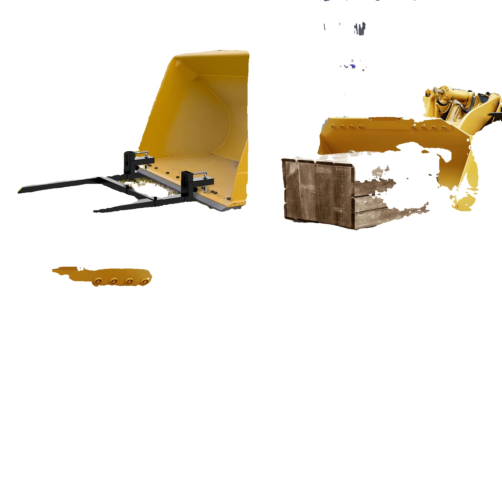 Gabelzinken, 43 Zoll Länge, 1500 Lbs Tragfähigkeit, Verstellbare Stabilisatorstange 18-34 Zoll, Stahlmaterial, Kompatibel Mit Traktoren Und Radladern