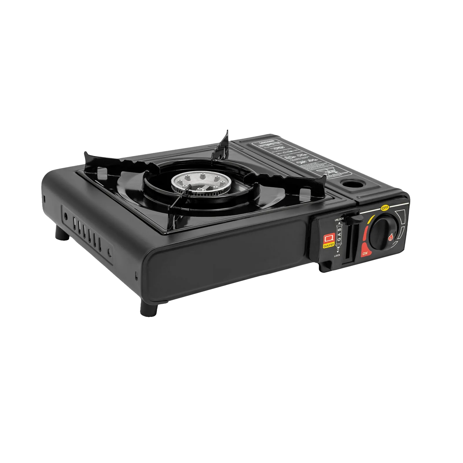 Gasgrill, Tragbares Design, Elektronisches Zündsystem, Schwarz