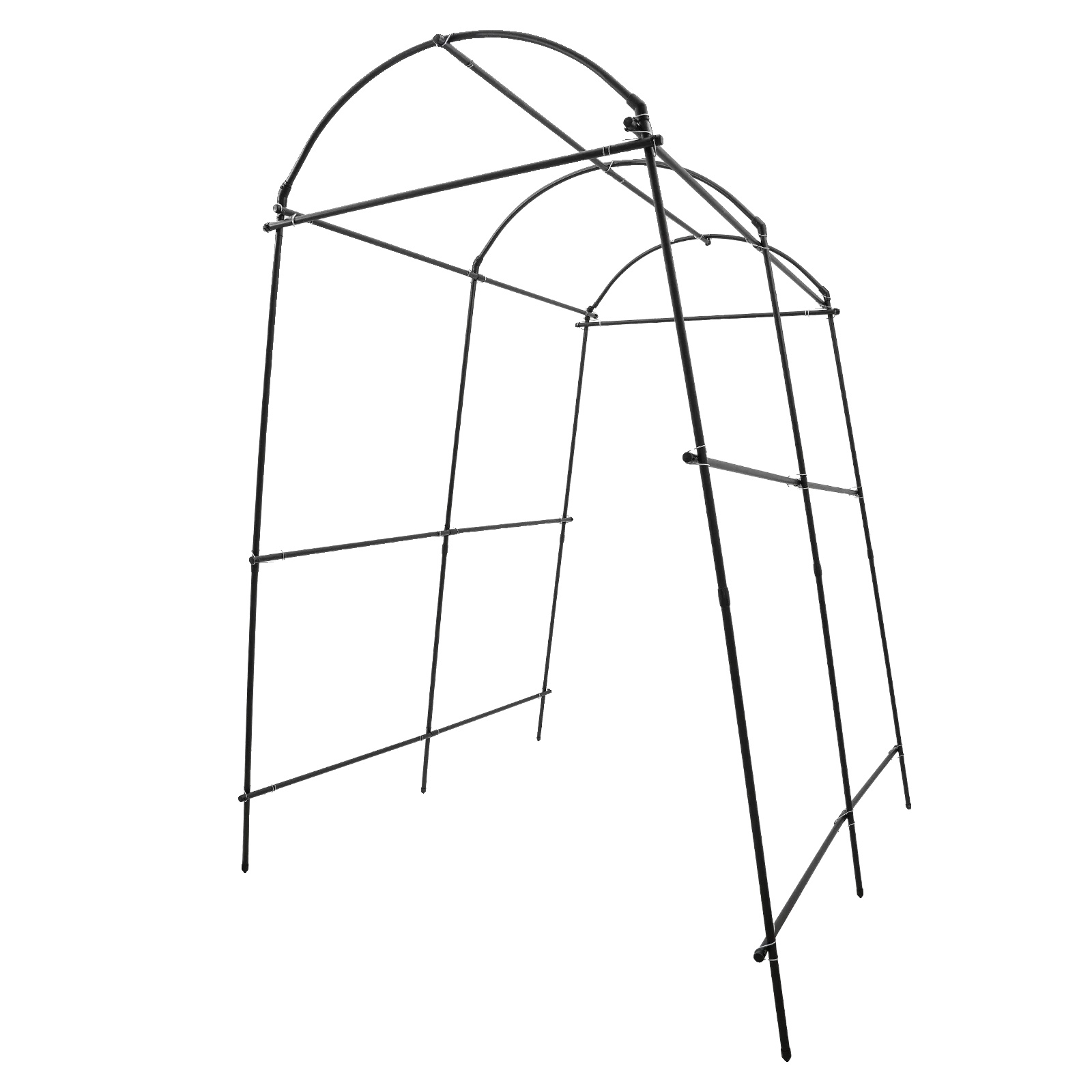 Garten-spalier, Bogen-design, Langlebige Stahlkonstruktion, Schwarz