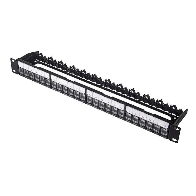 Patchpanel, 24 Ports, Kompatibel Mit Cat7- Und Cat6a-kabeln, Leeres Patchpanel