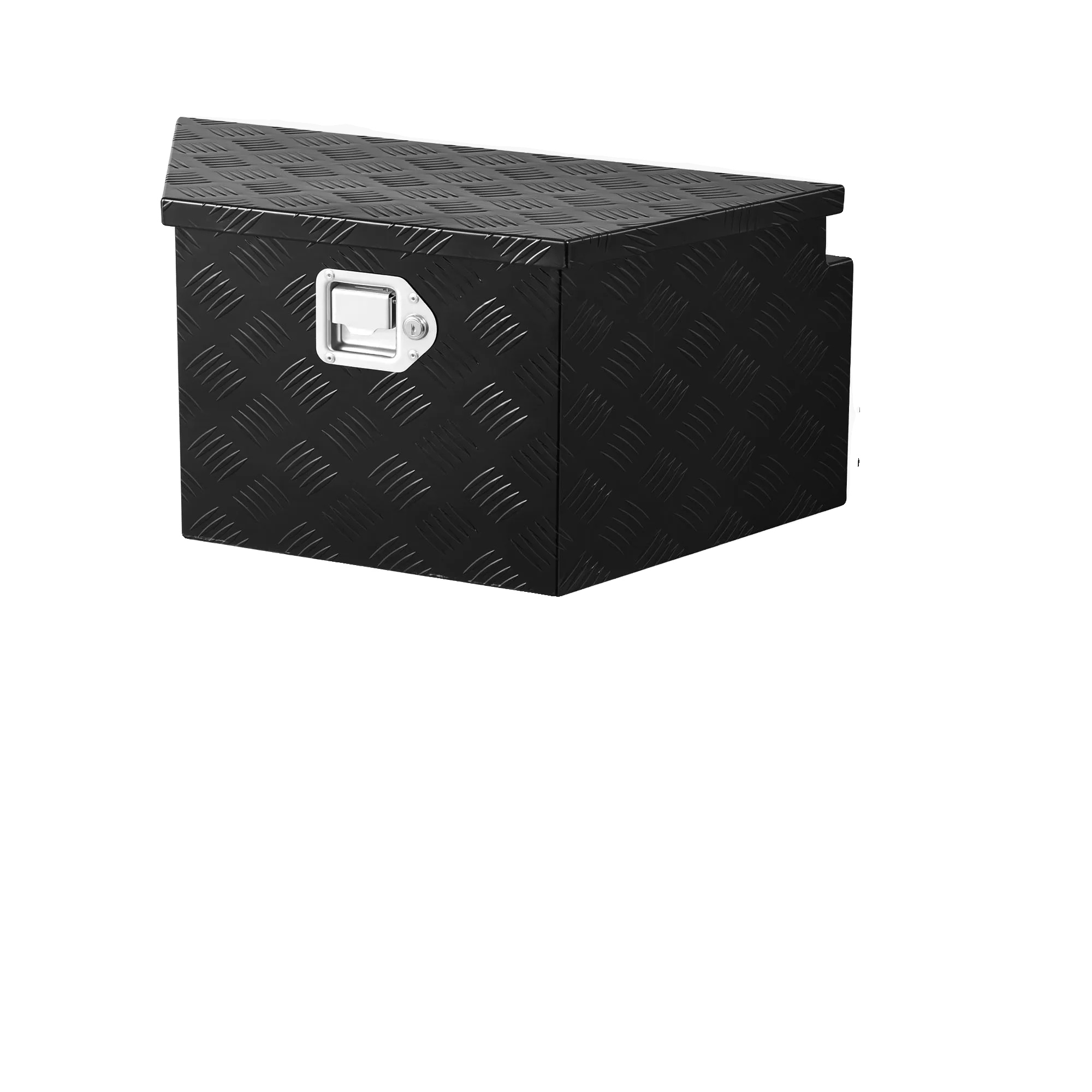 Trailer Zungenbox, Aluminium-material, Sicheres Verriegelungssystem, 26x13x12in Schwarz