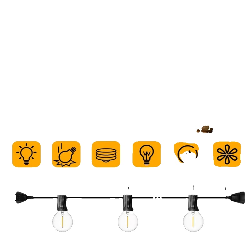 Außen Garten Lichterkette, Wasserdichtes Design, Energieeffiziente Led, 80ft 24m 30led, Eu-stecker-d
