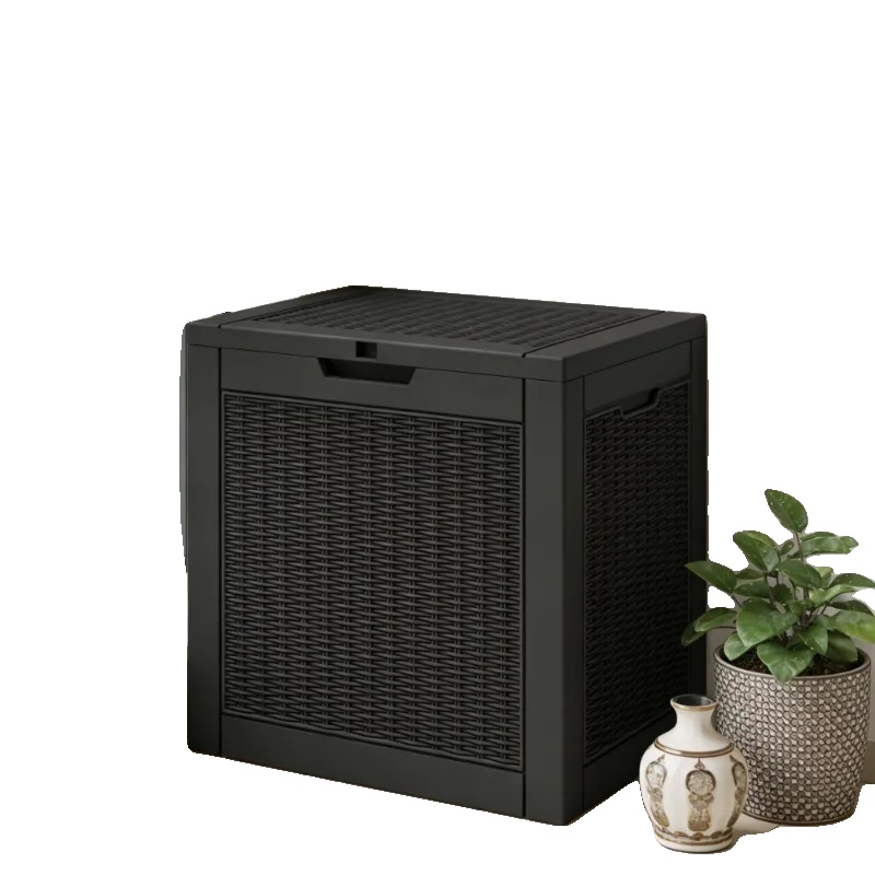 Aufbewahrungsbox, 55,5x43x53 Cm, Polypropylen-material, 118 L Fassungsvermögen, Abschließbarer Deckel, Muss Montiert Werden