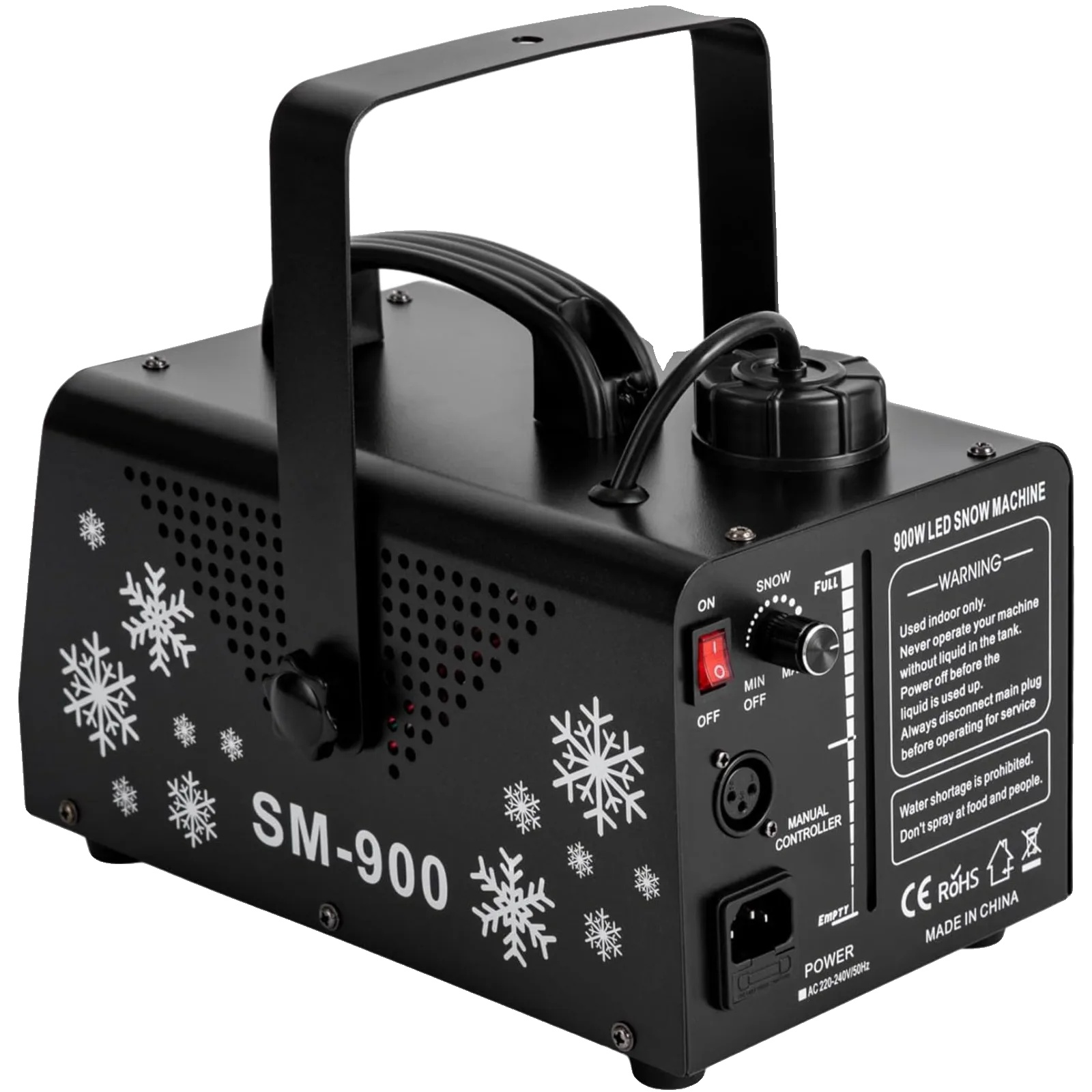 Schneemaschine, Fernbedienung, Rgb-led-lichter, Schwarz