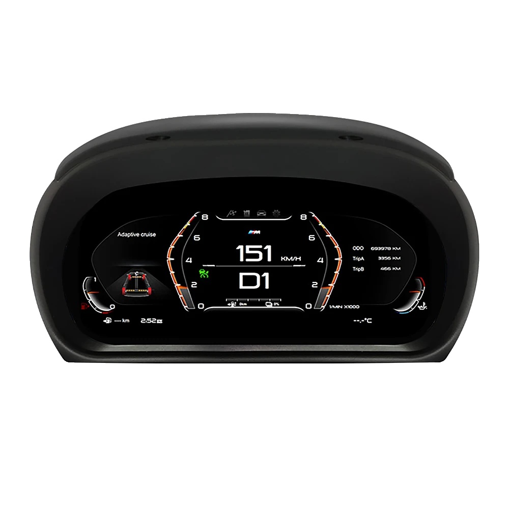 Digitales Dashboard, 12,3 Zoll Display, Plug-and-play-schnittstelle, Schwarz