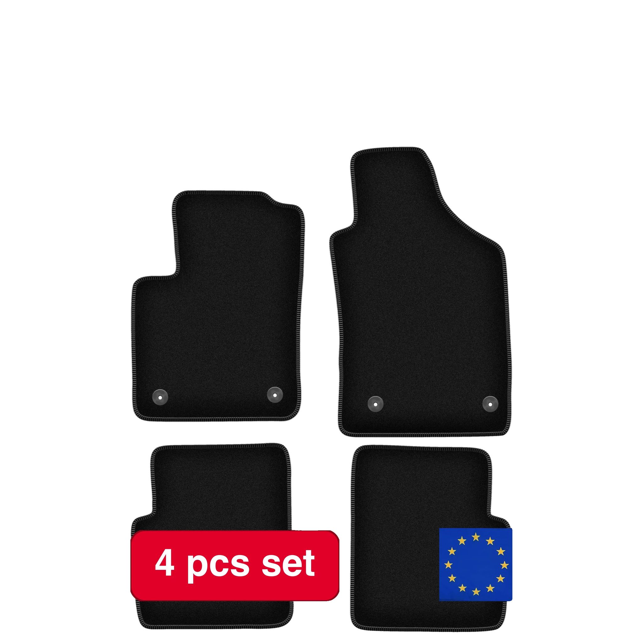 Matten & Teppiche, Umgebungsdesign, Kompatibel Mit Fiat 500 Fl, Schwarz