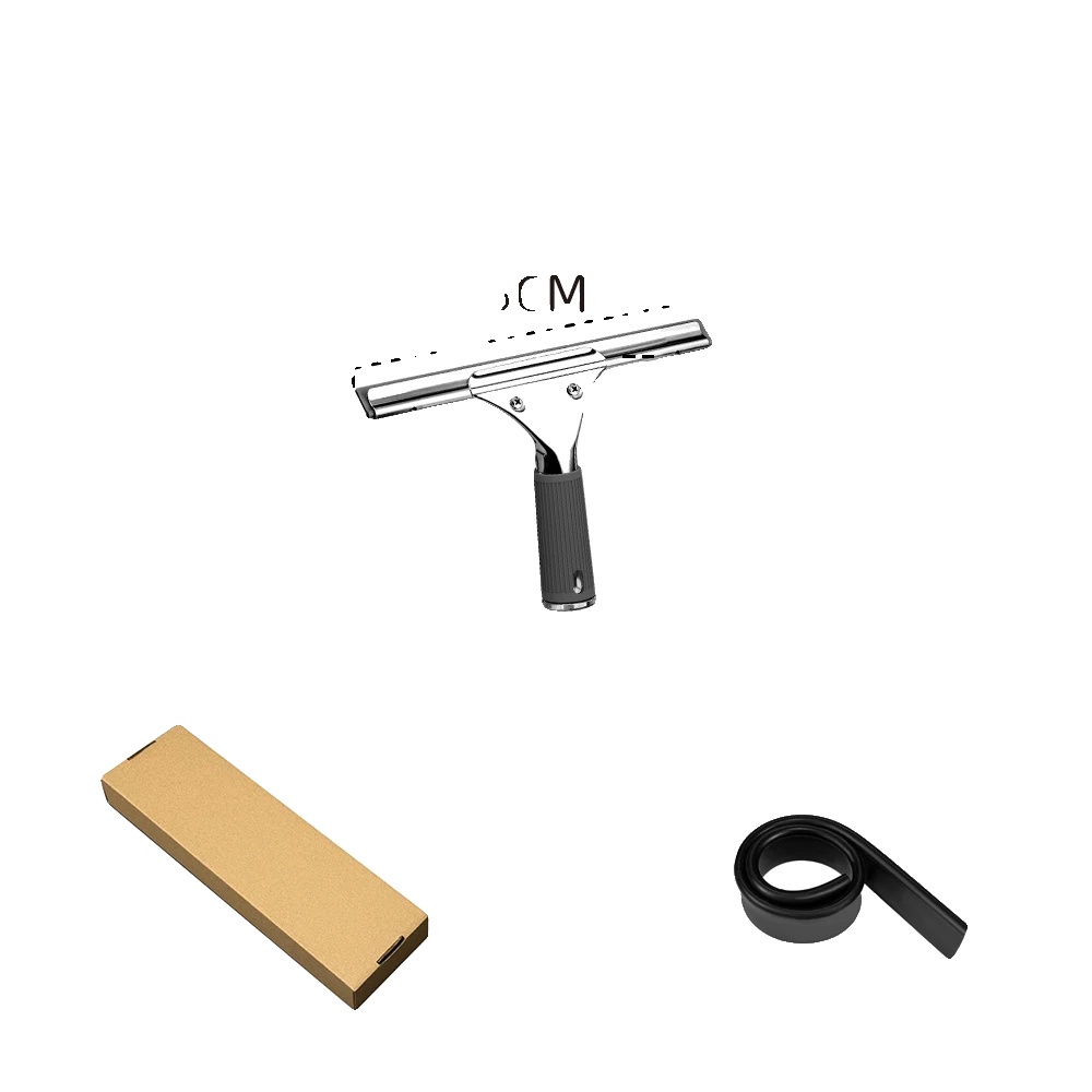 Glaswischer, Schnelle Wasserentfernung, Ergonomischer Griff, Schwarz 15cm