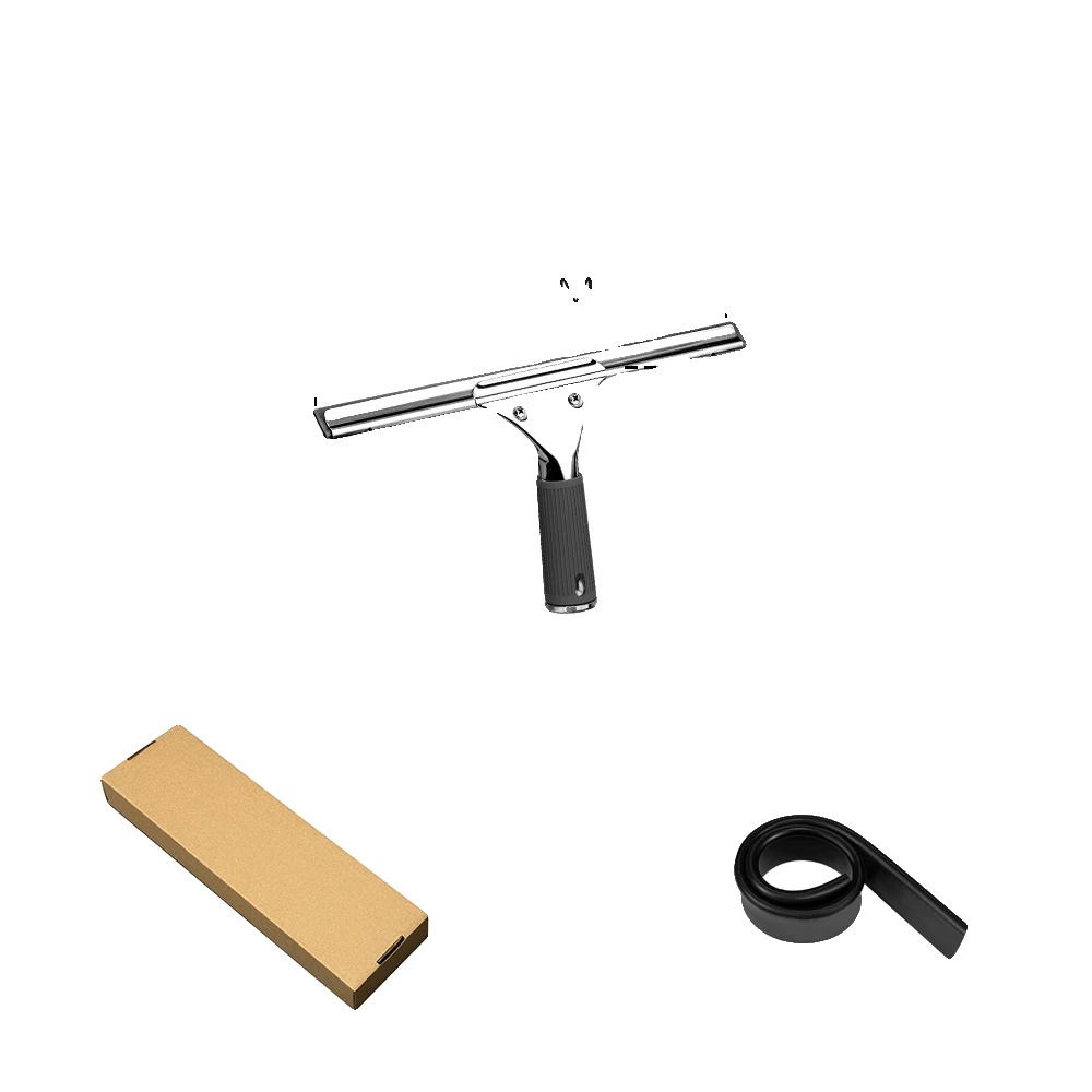 Glaswischer, Schnelle Wasserentfernung, Ergonomischer Griff, Schwarz 25cm