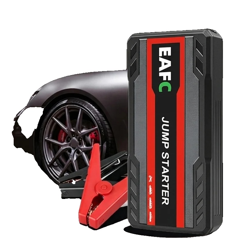 Tragbarer Auto-starthilfe, 600 A Spitzenstrom, Dual-usb-ladung, Schwarz