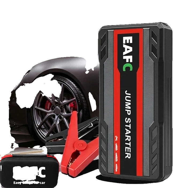Tragbarer Auto-starthilfe, 600 A Spitzenstrom, Dual-usb-ladung, Schwarze Box
