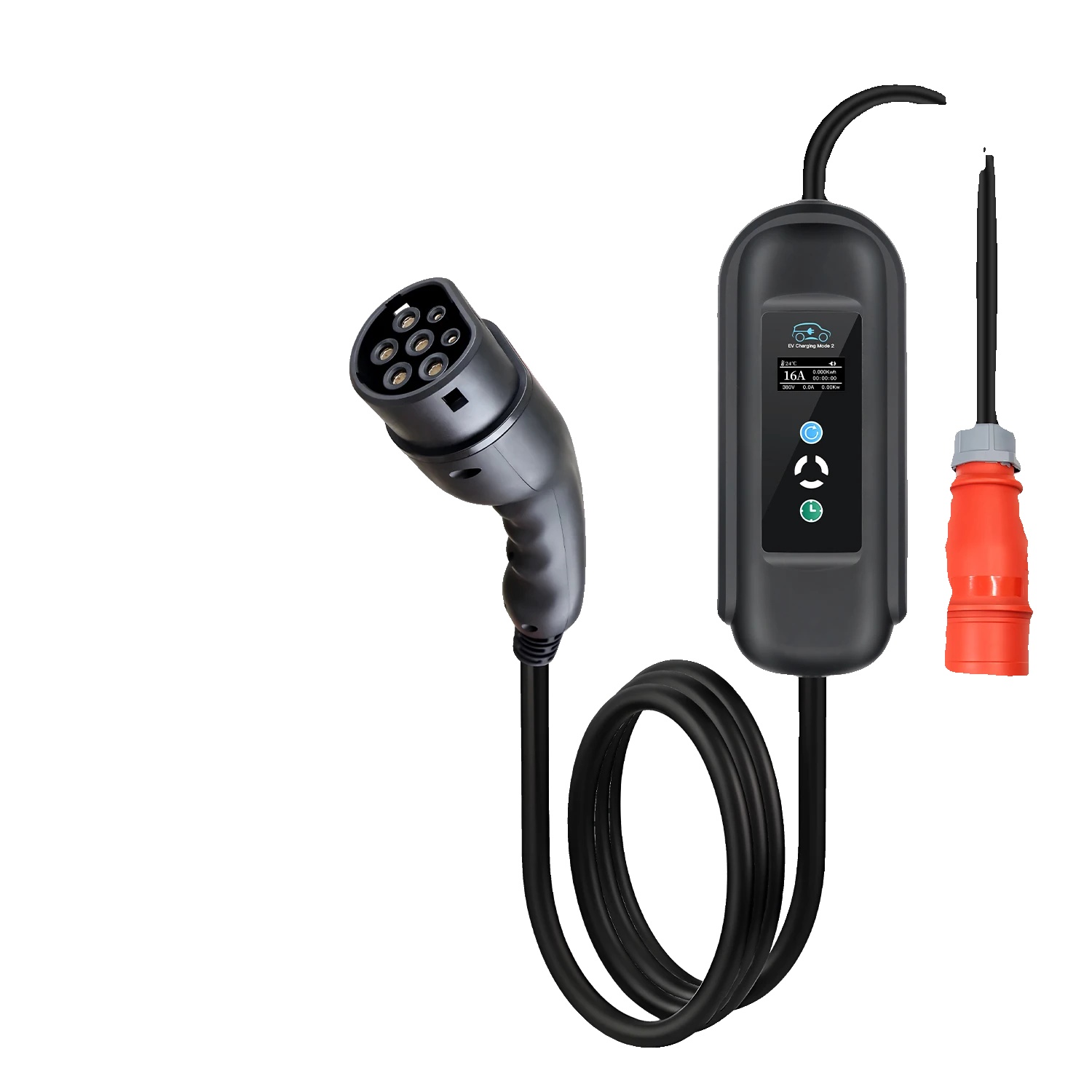 Ev-ladegerät, 11kw, Einstellbarer Strom, Kein Adapter, Type2-a