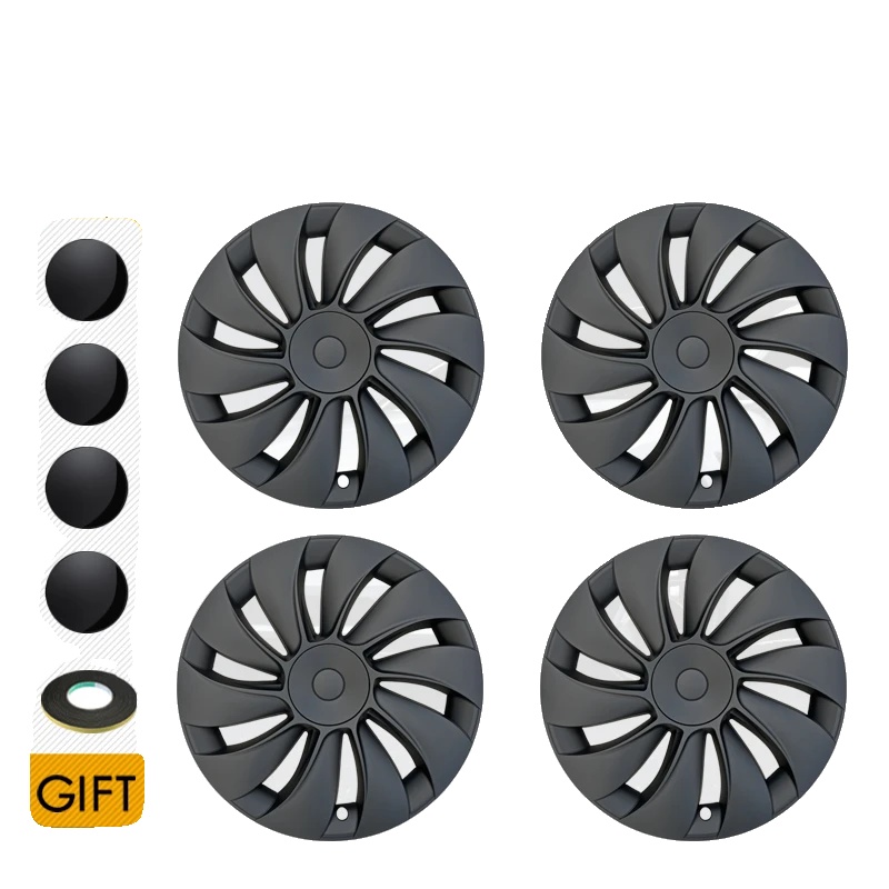 Radkappen, Einfache Installation, Verbesserte Ästhetik, A-matte Schwarz, Für Tesla, Für Model Y Juniper