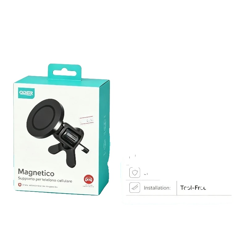 Smartphone Auto Halter, Magnetische Saugkraft, Vollwinkelrotation, Schwarz