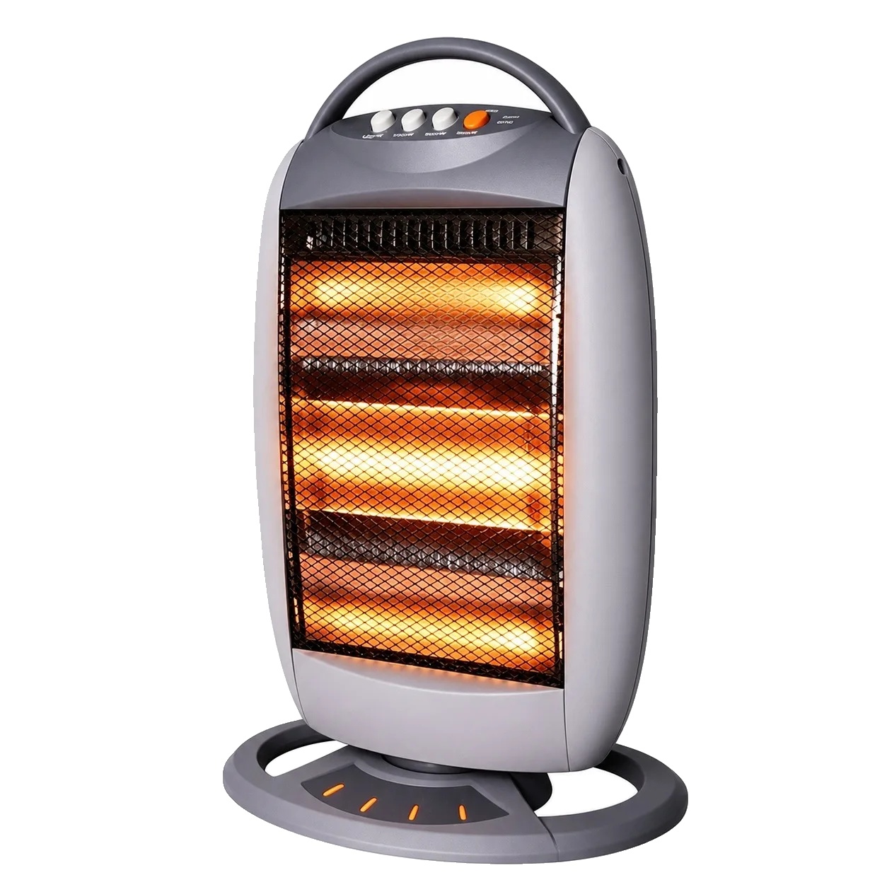 Elektrischer Heizkörper, Quarzheizelement, 90-grad-oszillation, Schwarz