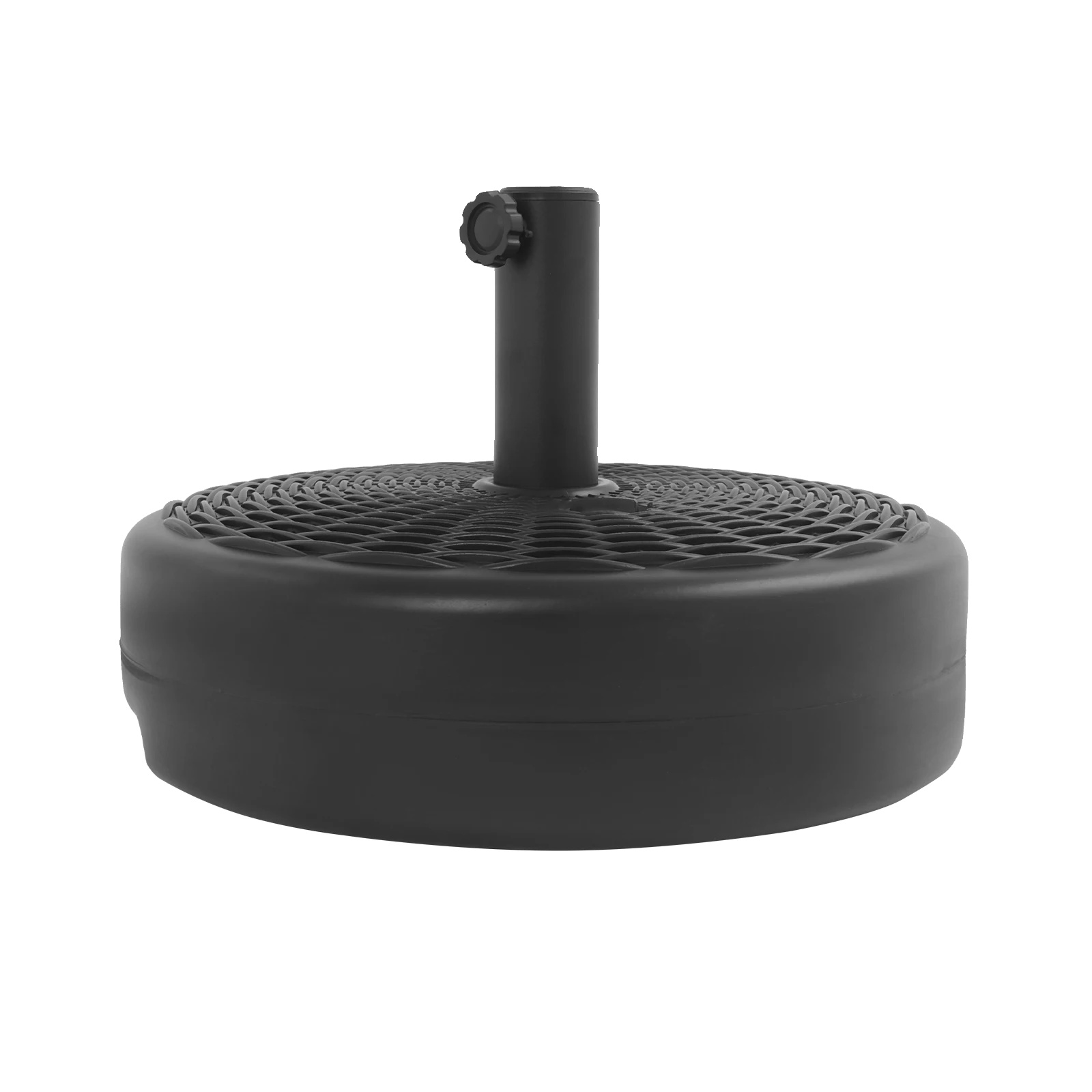 Regenschirmständer-basis, Füllbar Für Stabilität, Stilvolles Modernes Design, Schwarz