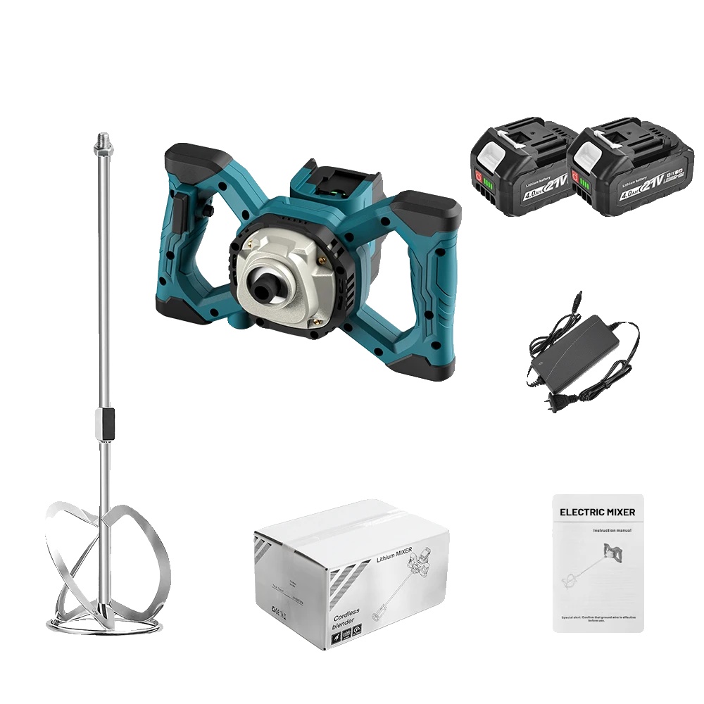 Elektrischer Mixer, Bürstenloser Motor, Einstellbare Geschwindigkeitsstufen, 2 Batterie