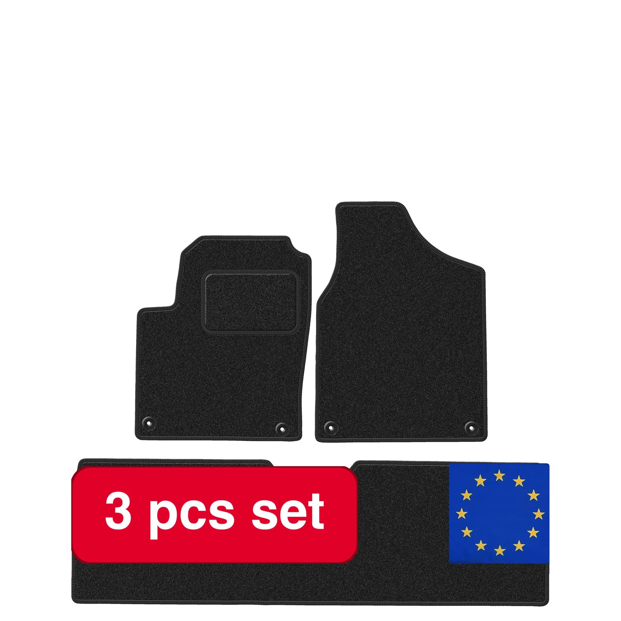 Bodenmatten, Luxusdesign, Langlebiger Schutz, Schwarz