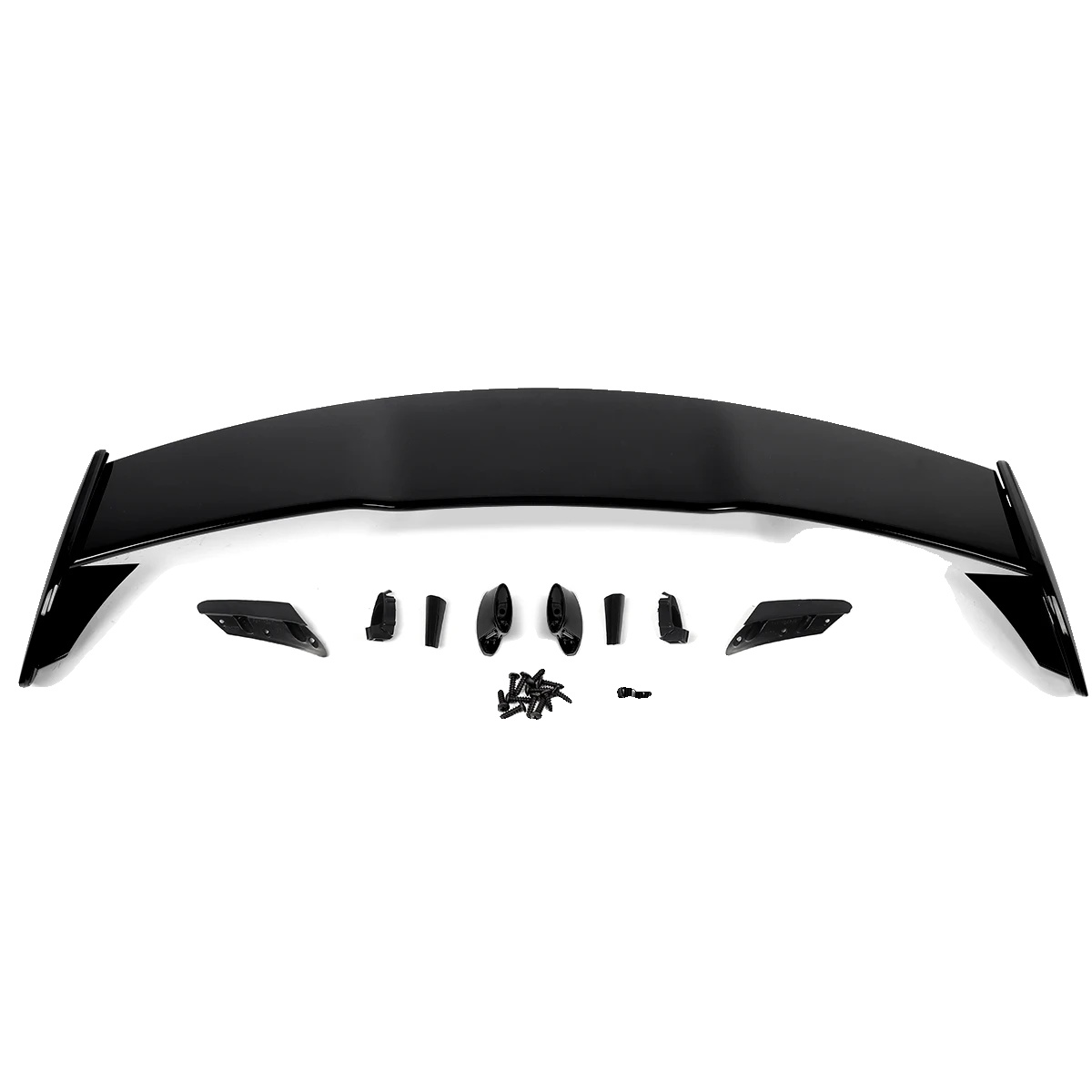 Heckklappen-spoiler, Hochwertiges Abs-material, Einfache Installation, Glänzend Schwarz