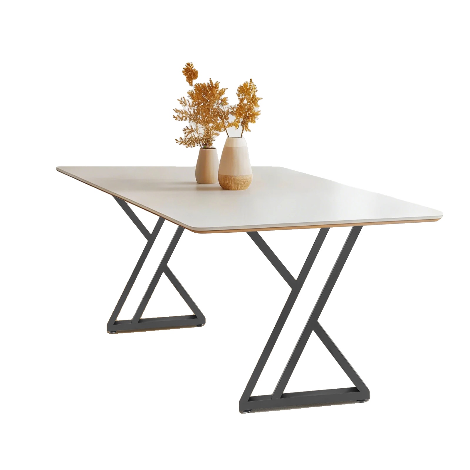 Tischbeine, 70 Cm Höhe, X-förmiges Design, Tragfähigkeit 300 Kg, Set Von 2, Material Aus Eisen Und Gummi