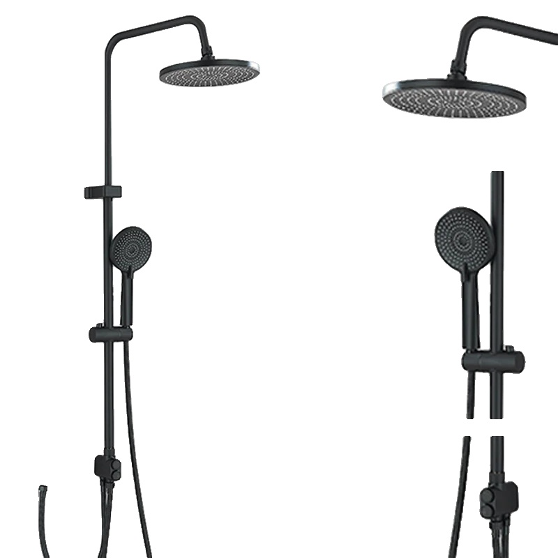 Duscharmatur Set, Zeitgenössisches Design, Vielseitige Funktionalität, Schwarz