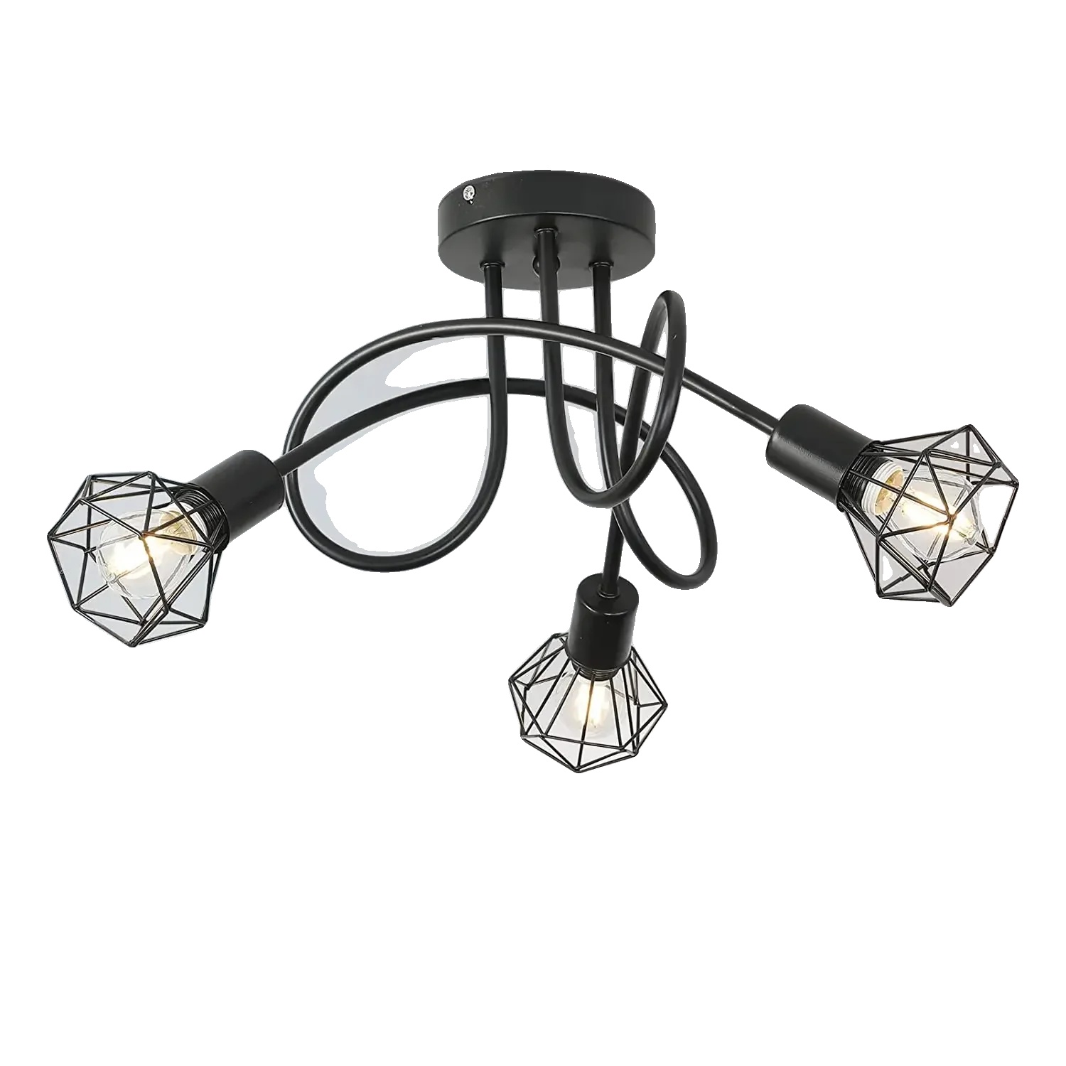 Deckenlampe, Modernes Design, E14-fassung, Schwarz, Keine E14-glühbirne