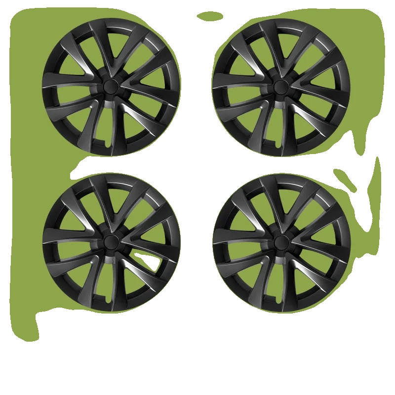 Radkappe, Langlebiges Abs-kunststoff, Kompatibel Mit Tesla Model 3, Arachnid-stil Schwarz, Tesla, 2017-2023
