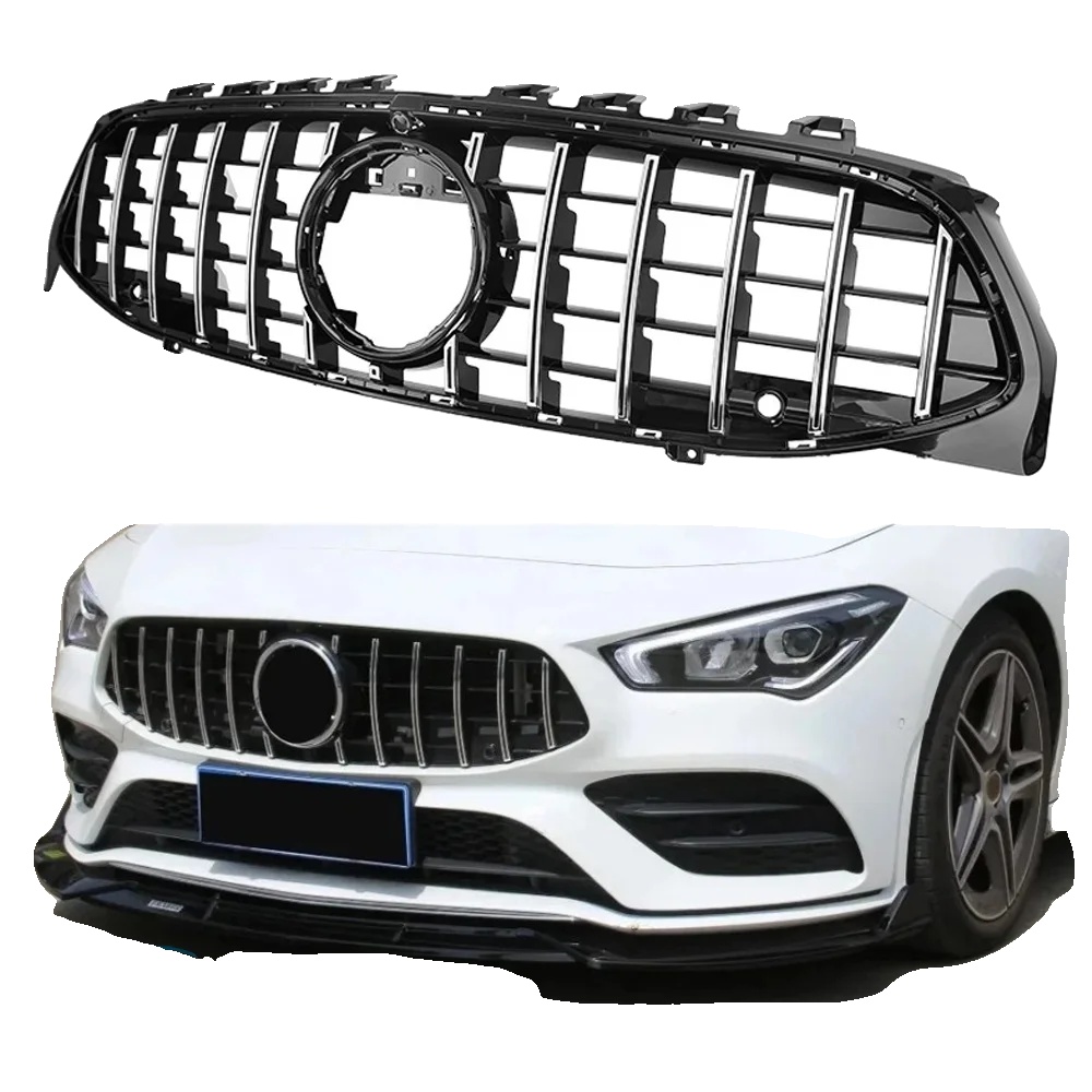 Frontgrill, Hochwertiger Abs-kunststoff, Kompatibel Mit Cla-klasse Coupé Und Shooting Brake, Gt-stil Panamericana Design
