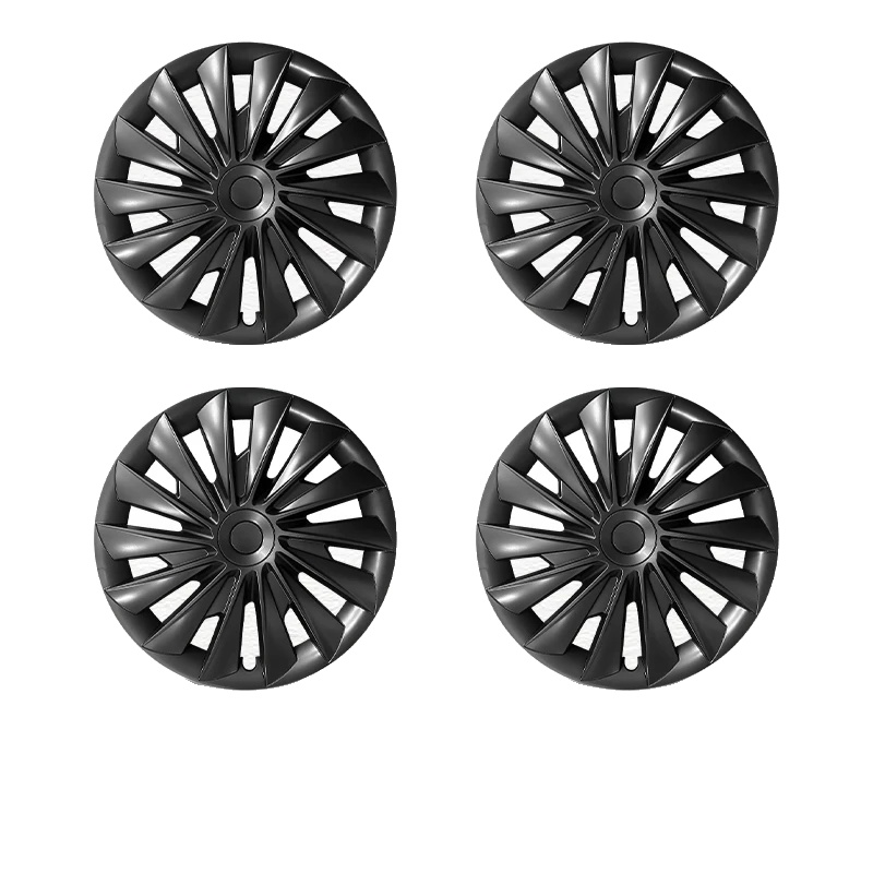 Radkappe, Klingenstil-design, Einfache Snap-on-installation, Neue Klinge Schwarz, Tesla, 2023-2025