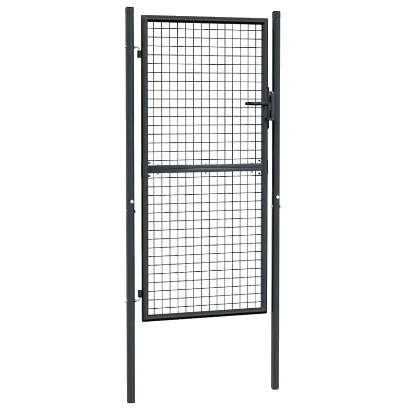 Gartentor, Verzinkter Stahl, Modernes Design, 100 X 175 Cm, Schwarz
