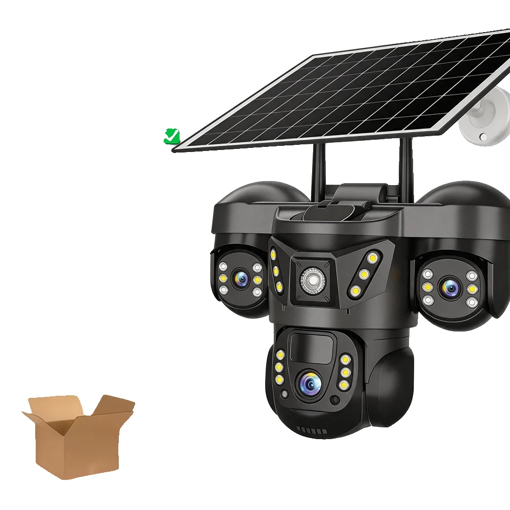 Ip-kamera, Solarbetrieben, Schwenkbar, Neigbar, Zoomfähig, Wifi Solar Kamera