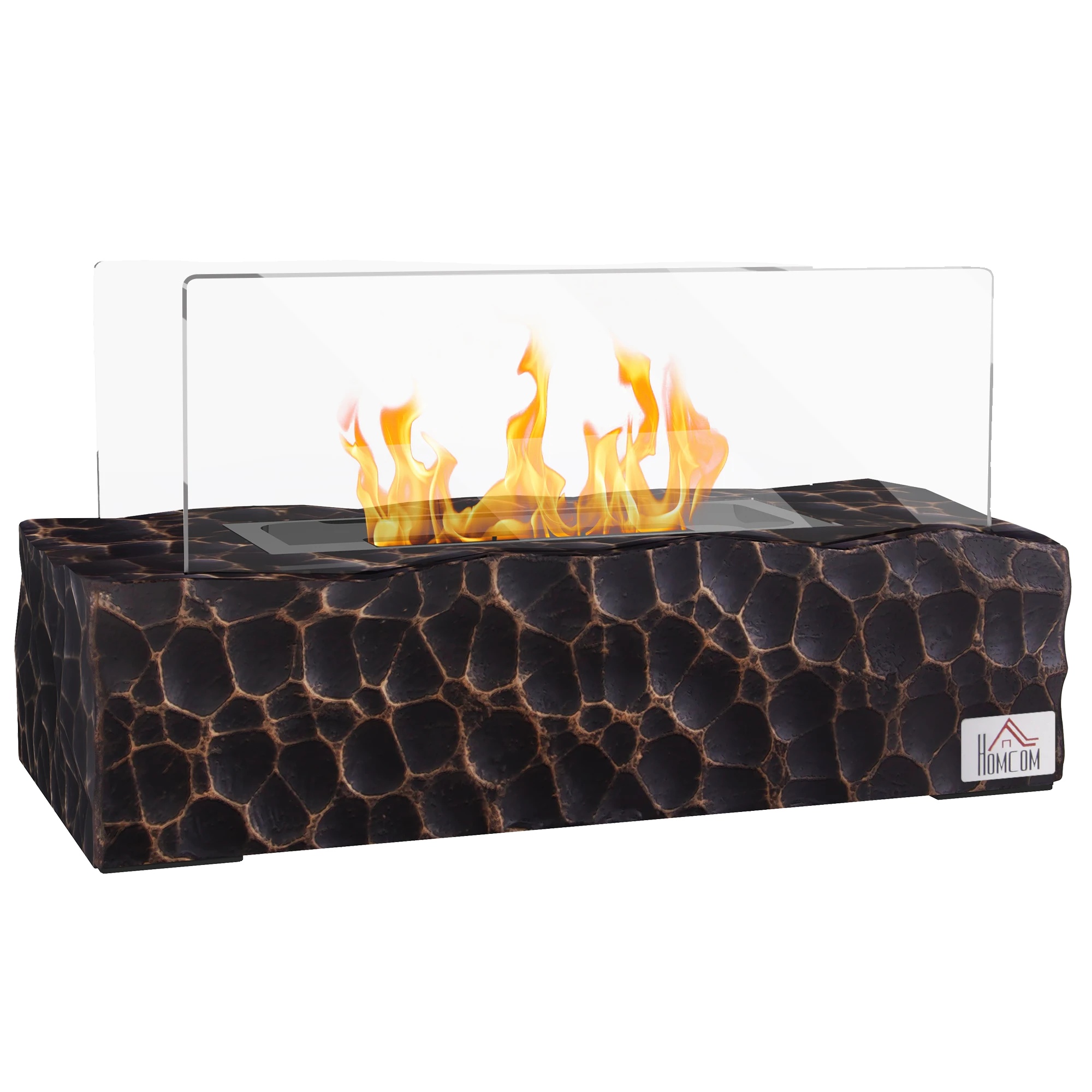 Bioethanol-kamin, 1,15 L Brennstoffkapazität, Design Aus Gehärtetem Glas, T1005-01-08812