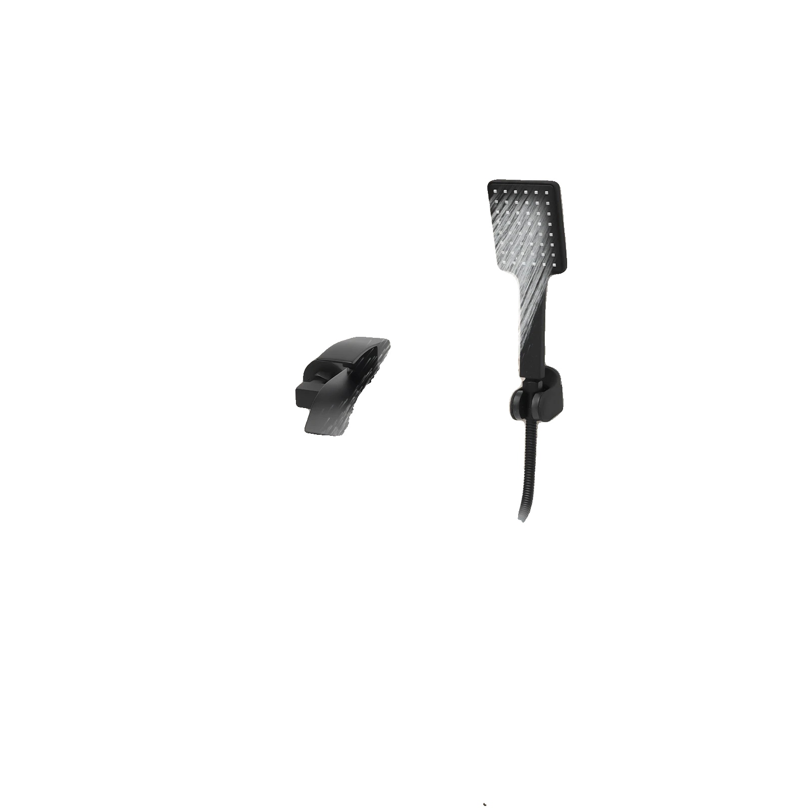 Wandmontierter Badewannenarmatur, Konstruktion Aus Messing Und Edelstahl, 2 Wasserabgabemöglichkeiten, Verstellbare Montageabstand 13,5-15,5 Cm,