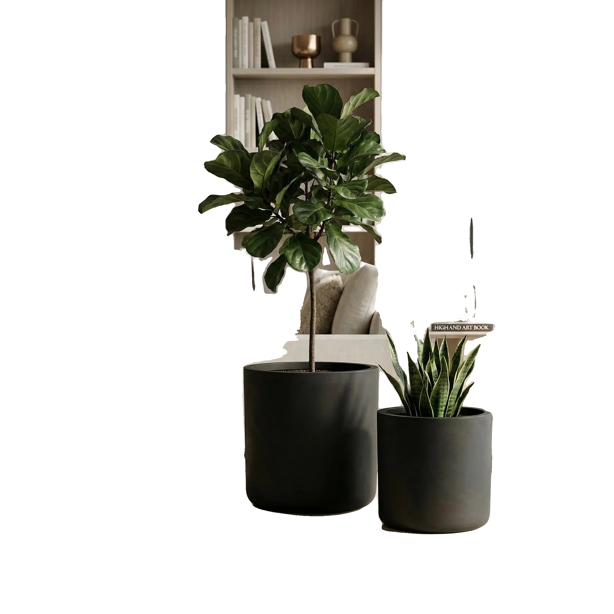 Bonsai-blumentopf, Großes Fassungsvermögen, Modernes Minimalistisches Design, Schwarz