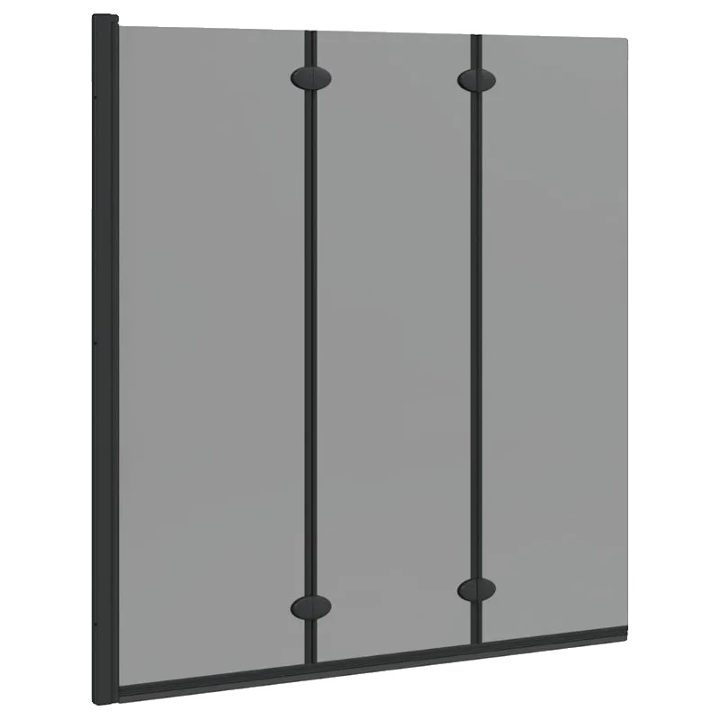 Duschabtrennung, Esg-glas, Langlebiges Aluminium, 130 X 138 Cm, Schwarz