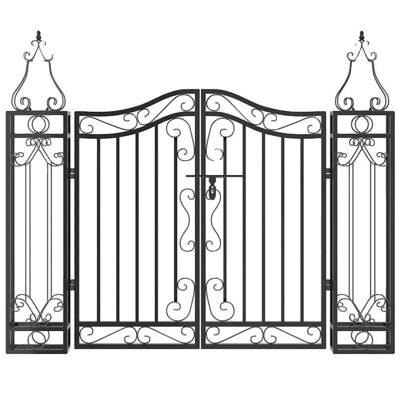Gartentor, Schmiedeeisen, Geeignet Für Moderne Designs, Schwarz