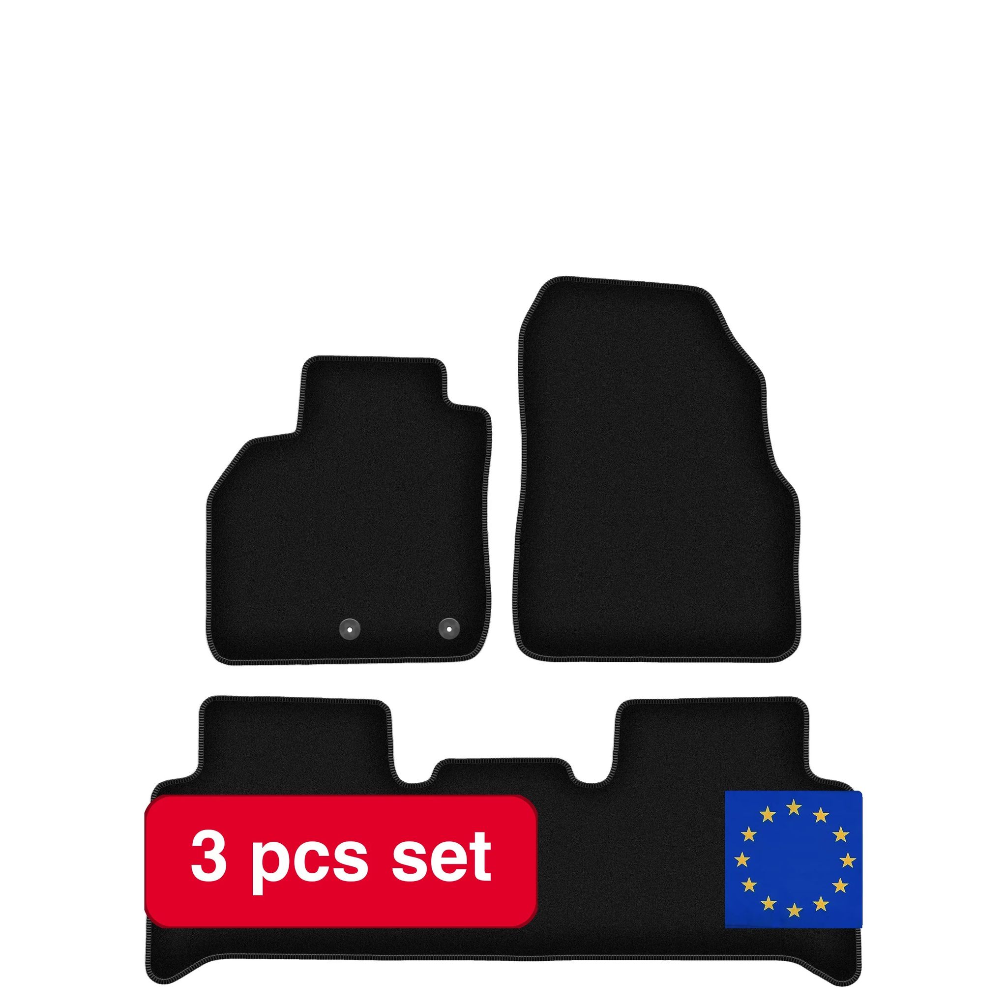 Bodenmatten, Leichtes Design, Kompatibilität Für Renault Scenic Ii (2003-2009), Schwarz