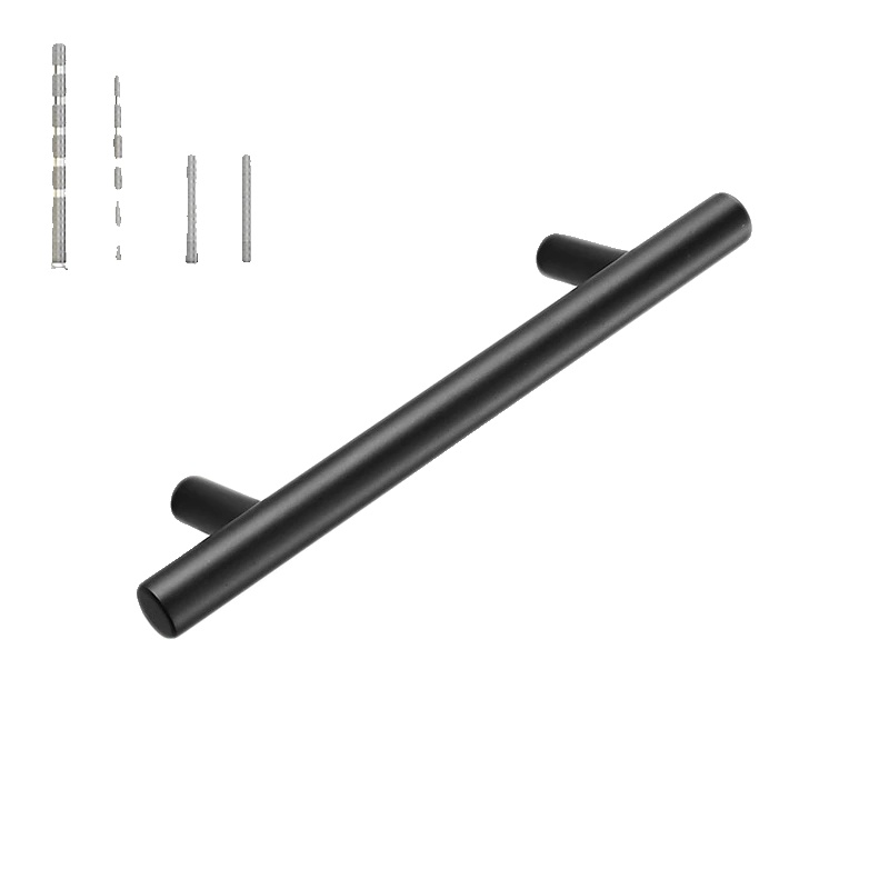 Möbelgriff & -knopf, Edelstahl, Vielseitige Verwendung, 20 Stück Schwarz 96mm