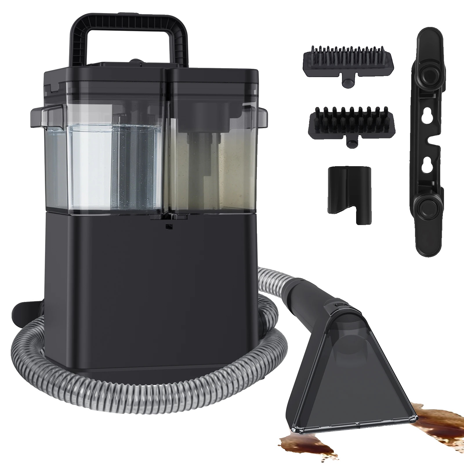 Nass-/trockensauger, Starke Saugkraft, Dual-tank-design, Schwarz
