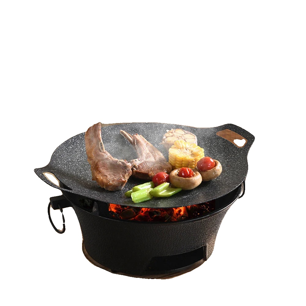 Holzkohleofen, 23 Cm Durchmesser, 2,9 Kg Gewicht, Geeignet Für 2-3 Personen, Langlebige Gusseisenkonstruktion, Kompaktes Design
