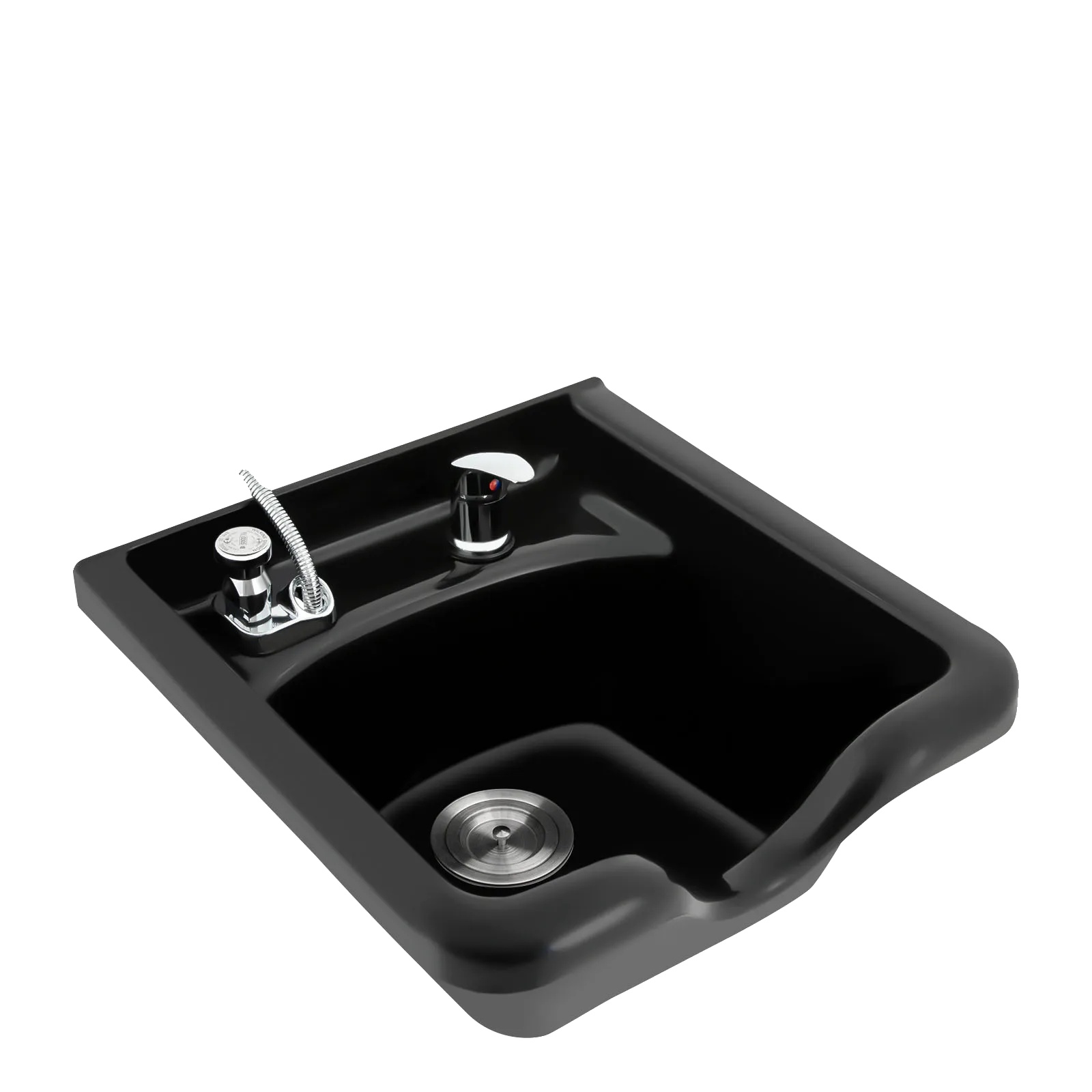Shampoo-basin, Wandmontierbares Design, Duale Warm- Und Kaltwasserfunktion, Schwarz