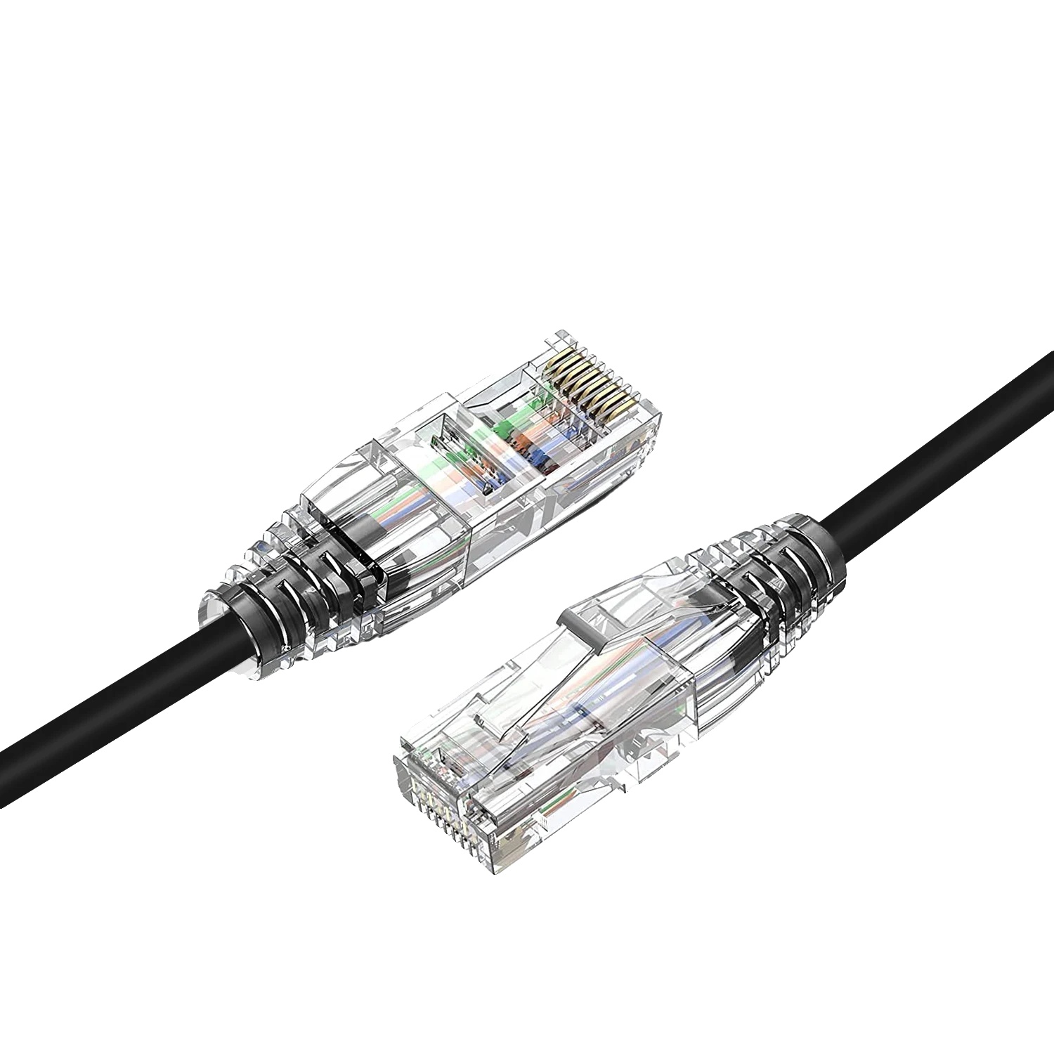 Ethernet-patchkabel, 10 Gbps Geschwindigkeit, Power Over Ethernet Unterstützung, Schwarz 2ft