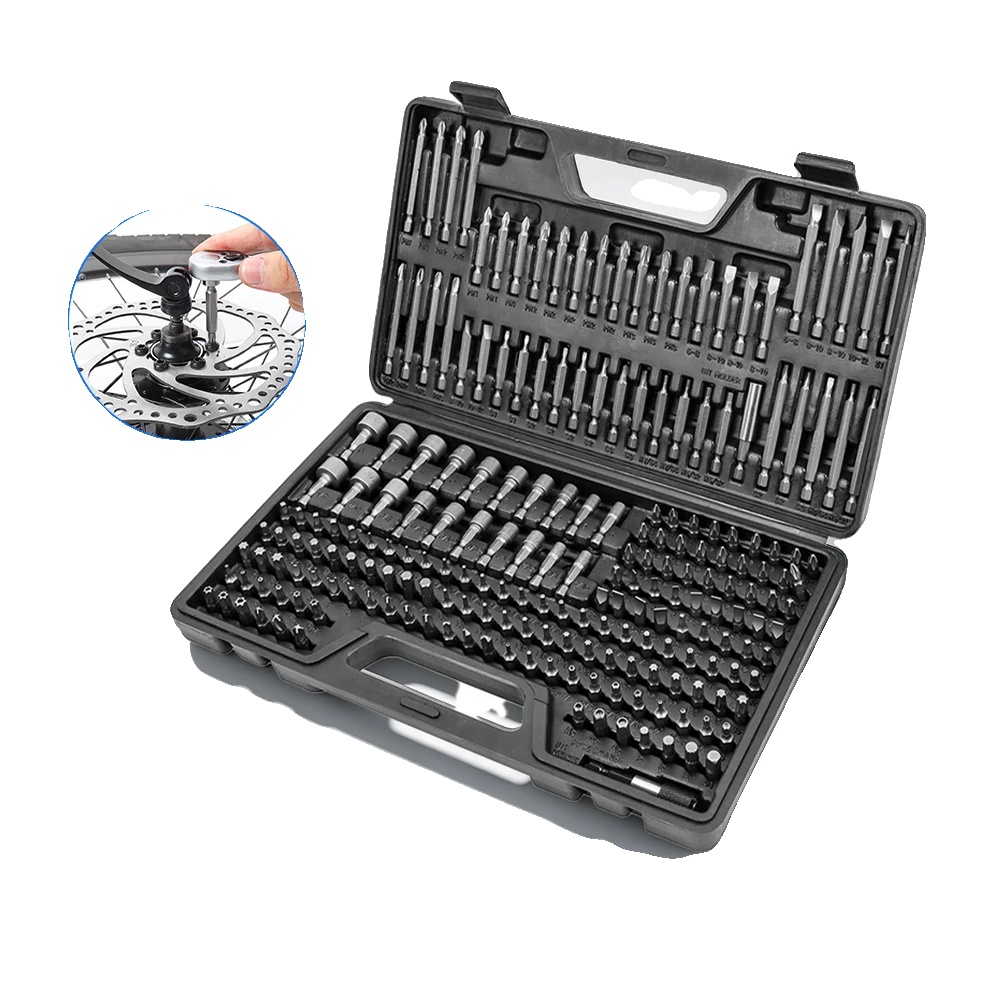 Schraubendreher-bit-set, 208 Teile, Chrom-vanadium-stahl, Bit-größen 0,98"-2,95", Enthält Schnellwechselhalter, Umfassende Bit-typen