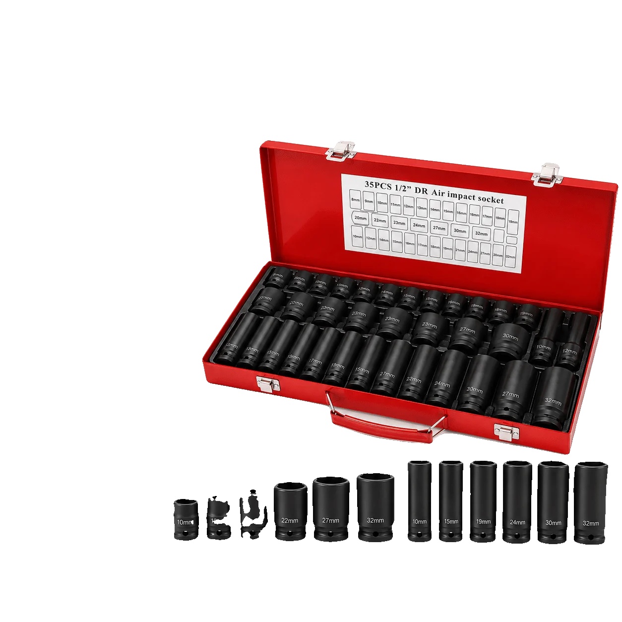 Schlagschraubensatz, 35 Teile, Langlebige Konstruktion, 35pcs