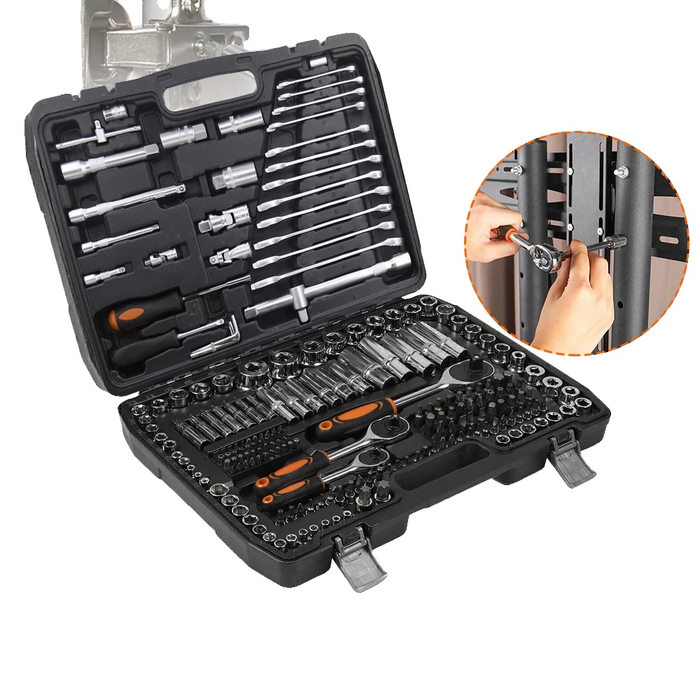 Werkzeugschraubendreher-set, 216 Teile, Ratschenmechanismus, Langlebiger Stahl, Ergonomisches Design, Organisierte Aufbewahrungstasche