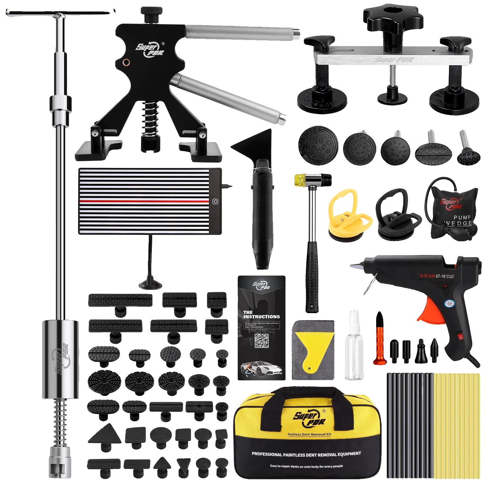 Autodellen-reparaturset, 82 Werkzeuge, Effektive Lackfreie Reparatur, Deluxe Set-82pcs