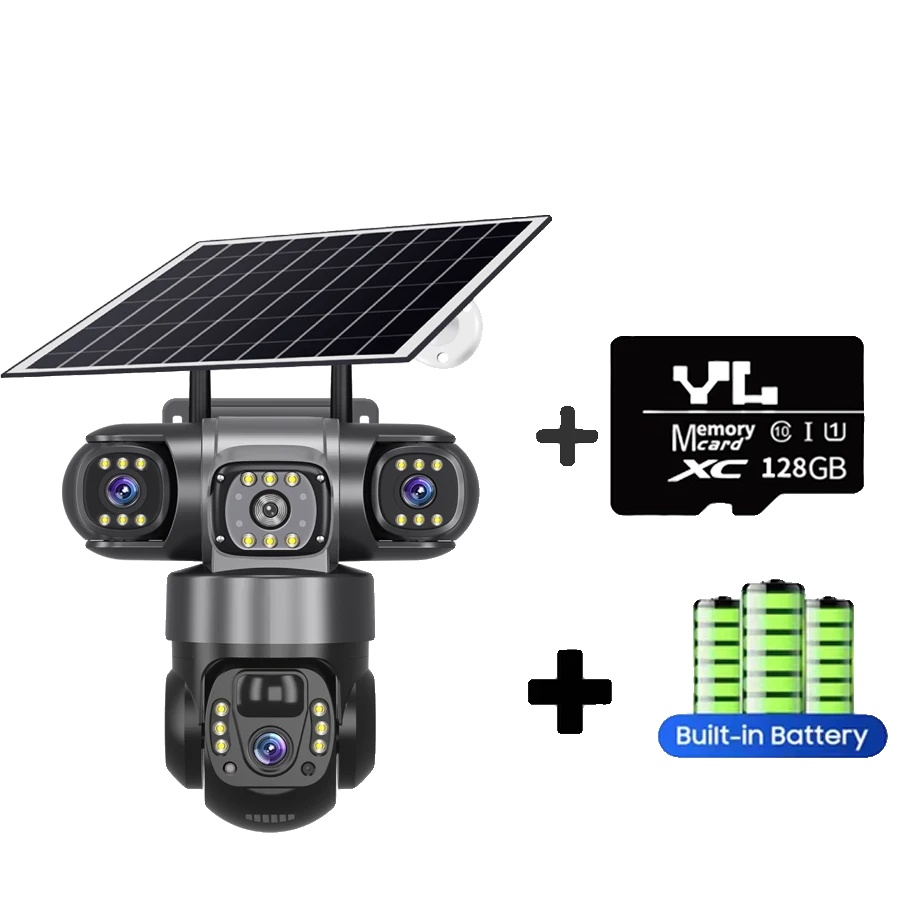 Ip-kamera, Solarbetrieben, 15 Mp, 4g Kamera 128g Karte